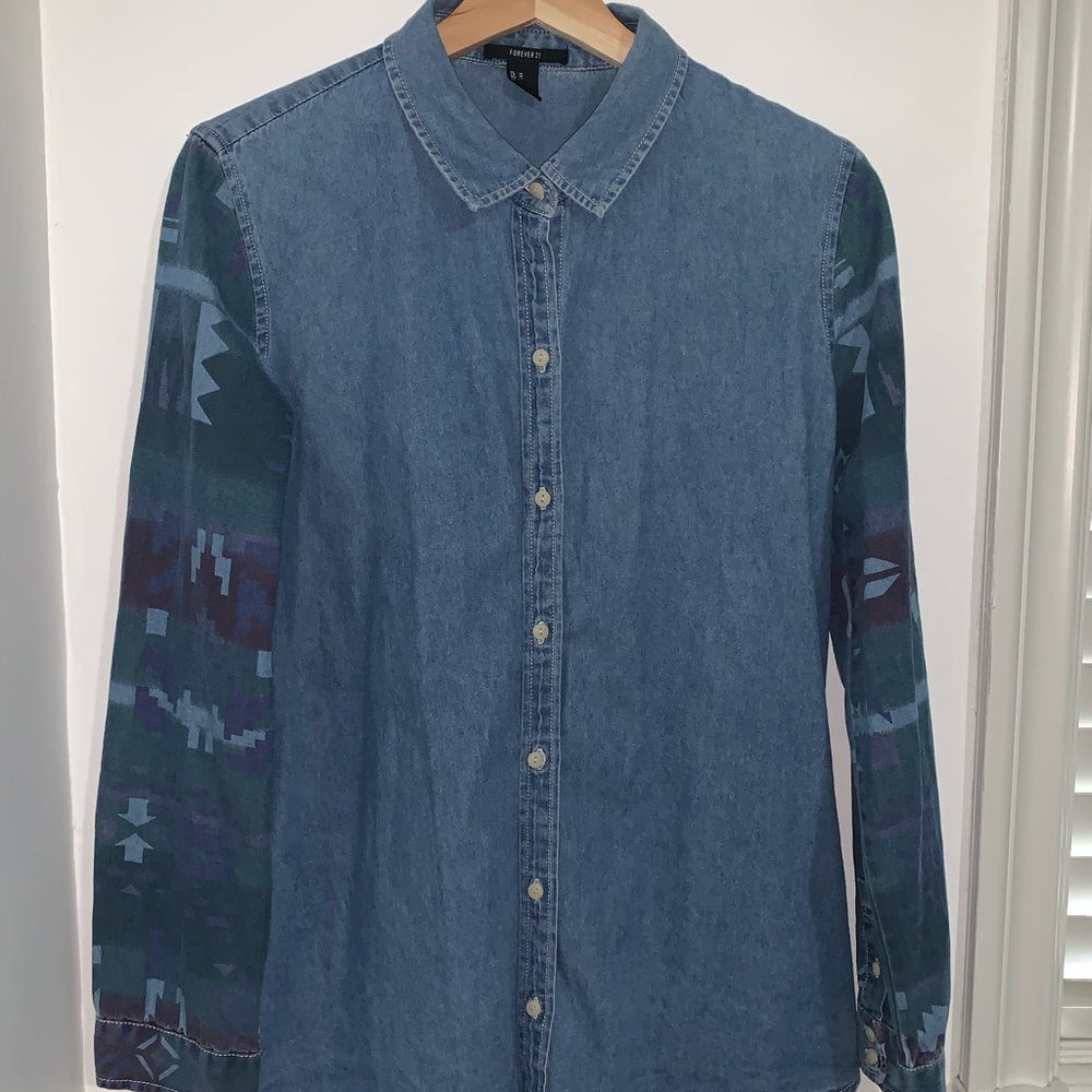 Forever 21 Chambray Button Down Shirt